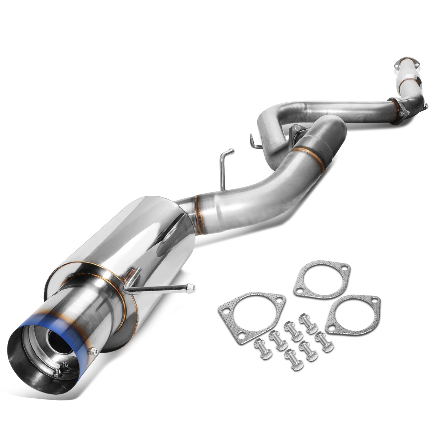 TUBERIA CATBACK CATBACK - 00-05 MITSUBISHI ECLIPSE V6 - SINGLE BURNT TIP - STAINLESS STEEL