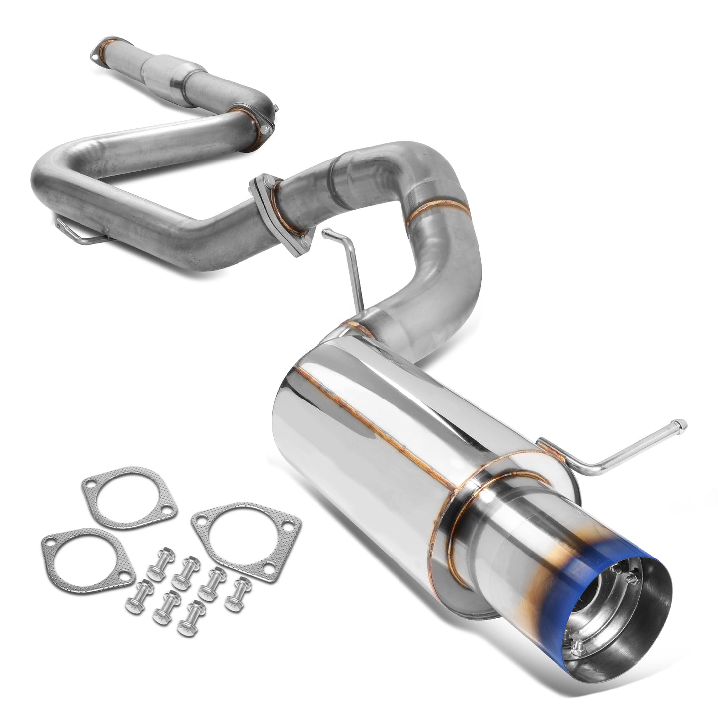 TUBERIA CATBACK CATBACK - 00-05 MITSUBISHI ECLIPSE V6 - SINGLE BURNT TIP - STAINLESS STEEL