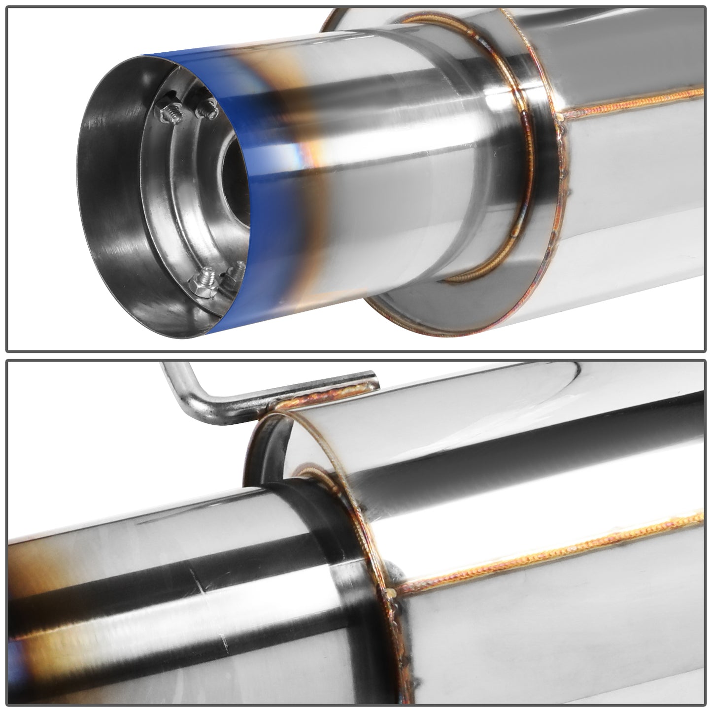 TUBERIA CATBACK CATBACK - 00-05 MITSUBISHI ECLIPSE V6 - SINGLE BURNT TIP - STAINLESS STEEL