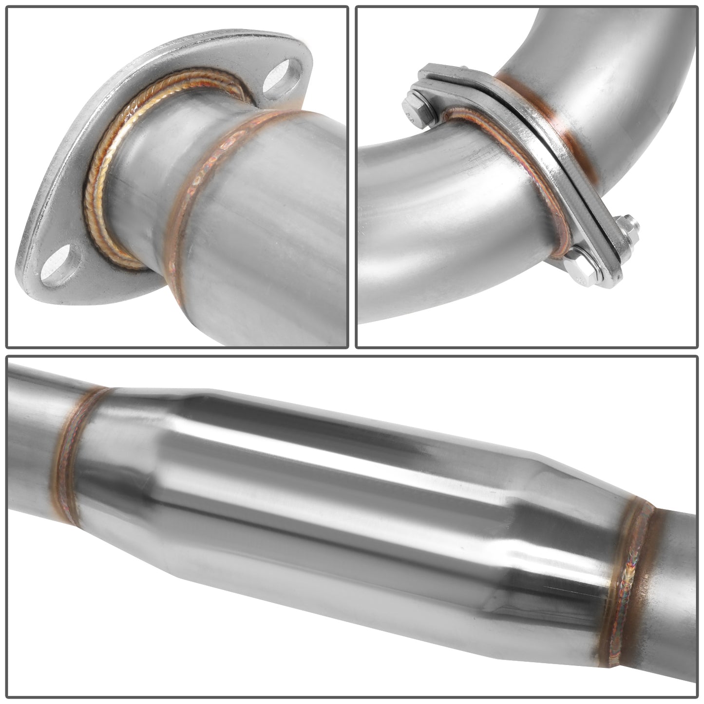 TUBERIA CATBACK CATBACK - 00-05 MITSUBISHI ECLIPSE V6 - SINGLE BURNT TIP - STAINLESS STEEL