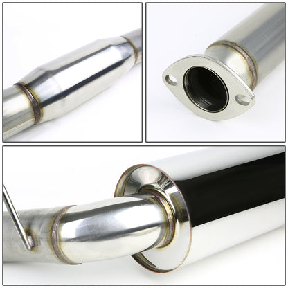 TUBERIA CATBACK CATBACK - 00-05 MITSUBISHI ECLIPSE V6 - SINGLE ROLLED TIP - STAINLESS STEEL