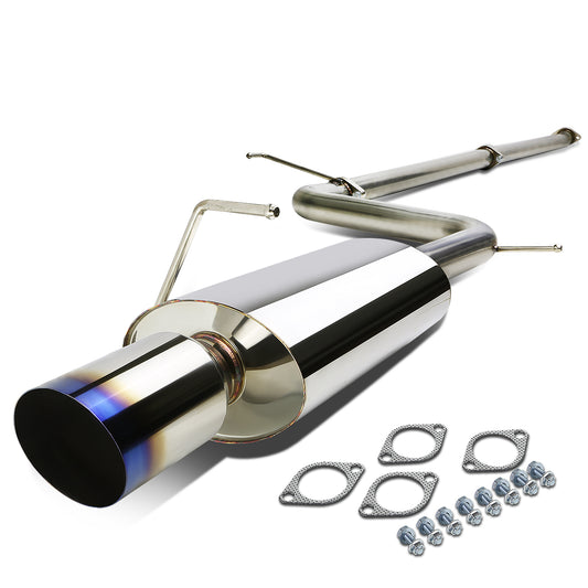 TUBERIA CATBACK CATBACK - 06-12 MITSUBISHI ECLIPSE 4CYL - SINGLE BURNT TIP - STAINLESS STEEL