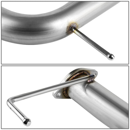 TUBERIA CATBACK CATBACK - 06-12 MITSUBISHI ECLIPSE 4CYL - SINGLE ROLLED TIP - STAINLESS STEEL