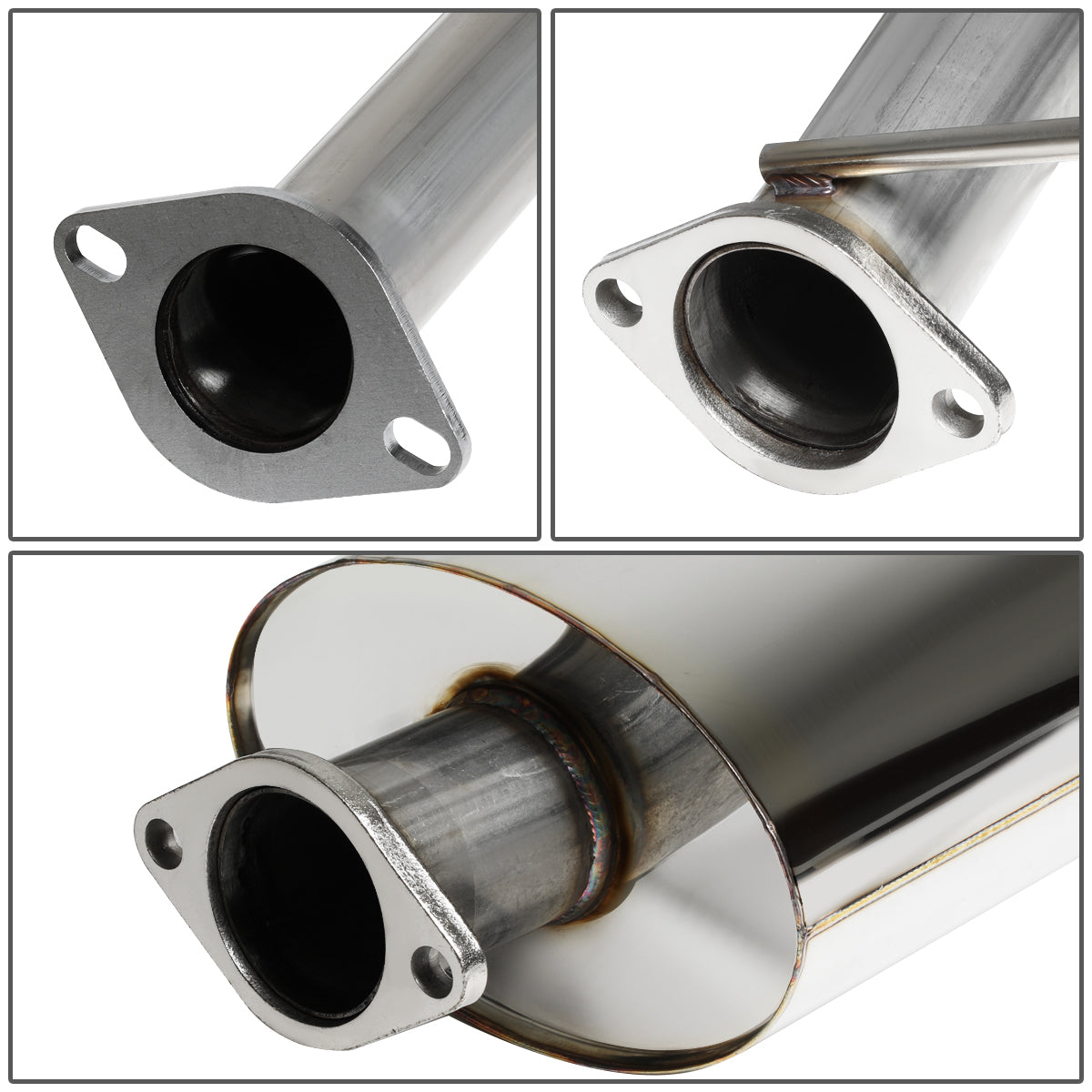 TUBERIA CATBACK CATBACK - 06-09 MITSUBISHI ECLIPSE V6 - SINGLE TIP - STAINLESS STEEL