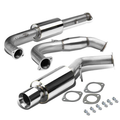 TUBERIA CATBACK CATBACK - 95-99 MITSUBISHI ECLIPSE GST - SINGLE ROLLED TIP - 3-INCH PIPE - STAINLESS STEEL