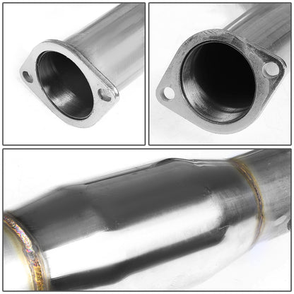 TUBERIA CATBACK CATBACK - 95-99 MITSUBISHI ECLIPSE GST - SINGLE ROLLED TIP - 3-INCH PIPE - STAINLESS STEEL