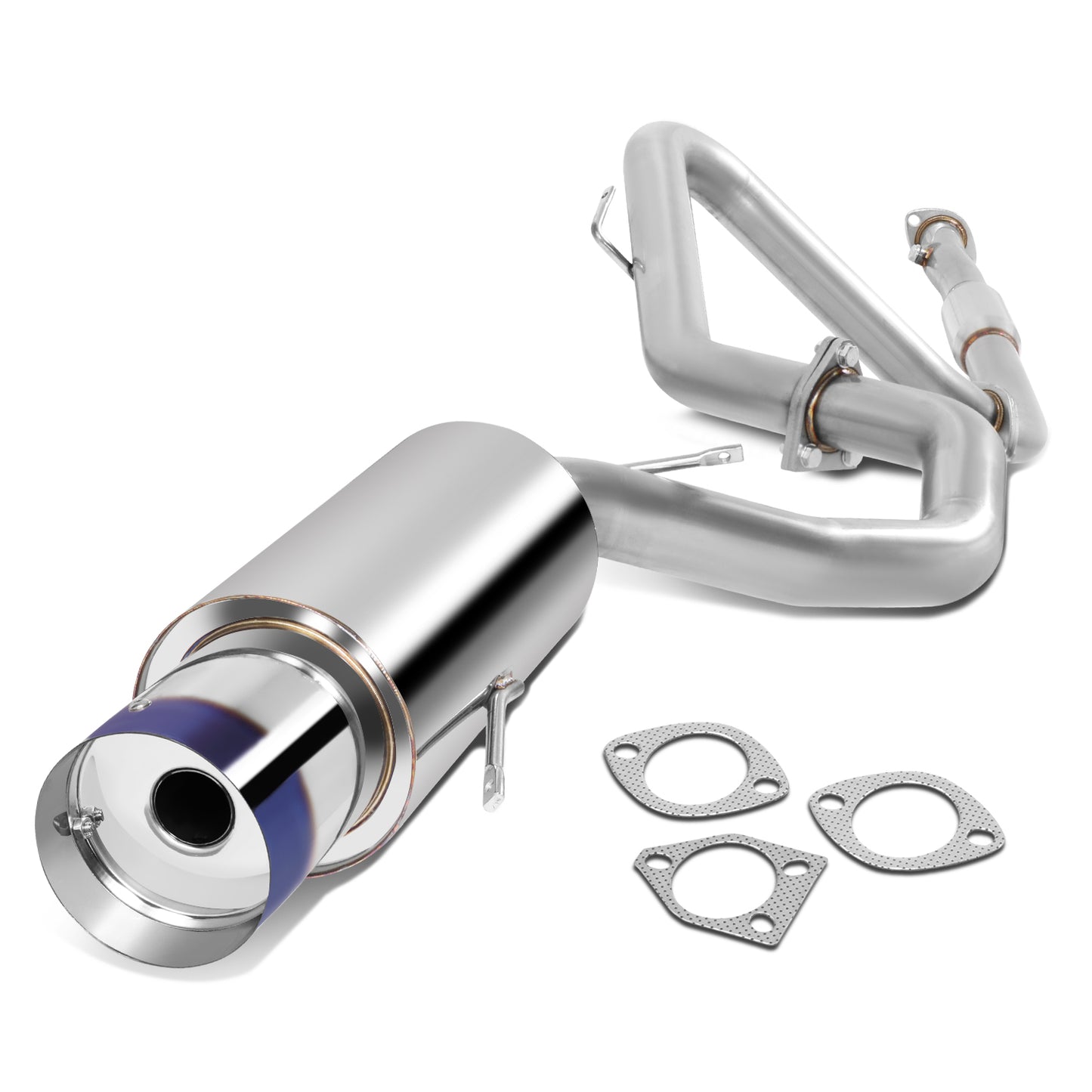 TUBERIA CATBACK CATBACK - 95-99 MITSUBISHI ECLIPSE NON TURBO - SINGLE BURNT TIP - STAINLESS STEEL