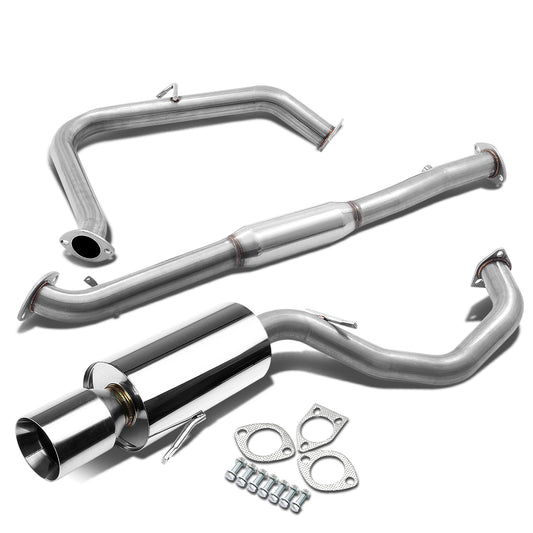 TUBERIA CATBACK CATBACK - 95-99 MITSUBISHI ECLIPSE NON TURBO - SINGLE ROLLED TIP - STAINLESS STEEL