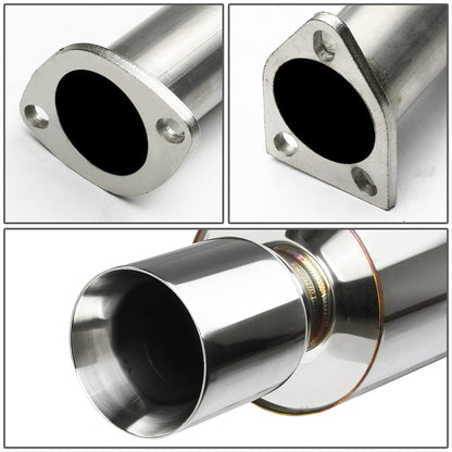 TUBERIA CATBACK CATBACK - 95-99 MITSUBISHI ECLIPSE NON TURBO - SINGLE ROLLED TIP - STAINLESS STEEL