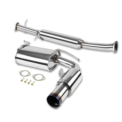 TUBERIA CATBACK CATBACK - 90-97 MAZDA MIATA - SINGLE BURNT TIP - STAINLESS STEEL