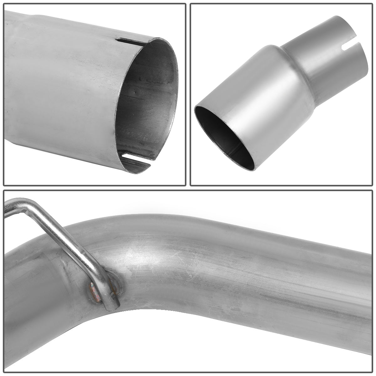 TUBERIA CATBACK AXELBACK - 10-15 CHEVY CAMARO 3.6L 6.2L 7.0L - DUAL ROLLED TIP - FITS VEHICLES W/O FACTORY GM GROUND EFFECTS KIT - STAINLESS STEEL