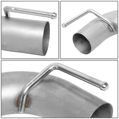 TUBERIA CATBACK AXELBACK - 10-15 CHEVY CAMARO 3.6L 6.2L 7.0L - DUAL ROLLED TIP - FITS VEHICLES W/O FACTORY GM GROUND EFFECTS KIT - STAINLESS STEEL