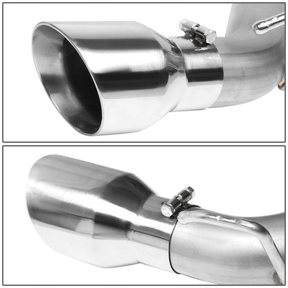 TUBERIA CATBACK AXELBACK - 10-15 CHEVY CAMARO 6.2L - DUAL ROLLED TIP - STAINLESS STEEL