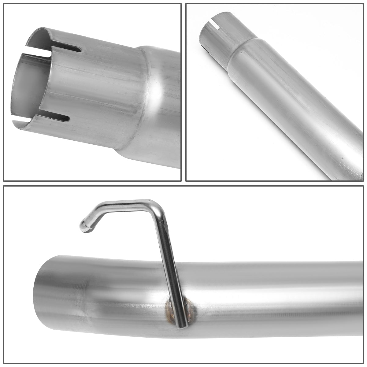 TUBERIA CATBACK AXELBACK - 10-15 CHEVY CAMARO 6.2L - DUAL ROLLED TIP - STAINLESS STEEL