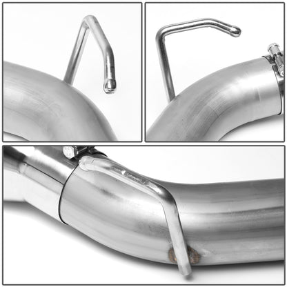 TUBERIA CATBACK AXELBACK - 10-15 CHEVY CAMARO 6.2L - DUAL ROLLED TIP - STAINLESS STEEL