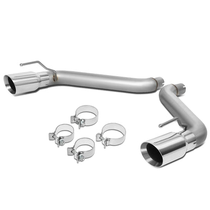 TUBERIA CATBACK AXELBACK - 16-18 CHEVY CAMARO 2.0L 3.6L - DUAL ROLLED TIP - FITS VEHICLES W/O FACTORY GM GROUND EFFECTS KIT - STAINLESS STEEL