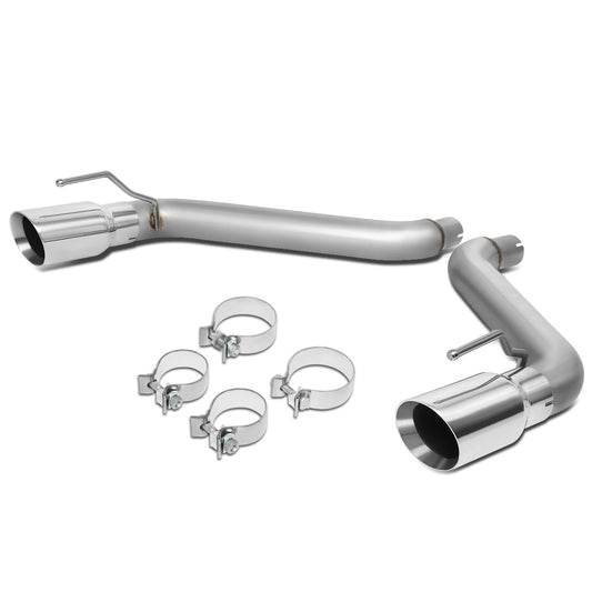 TUBERIA CATBACK AXELBACK - 16-18 CHEVY CAMARO 2.0L 3.6L - DUAL ROLLED TIP - FITS VEHICLES W/O FACTORY GM GROUND EFFECTS KIT - STAINLESS STEEL