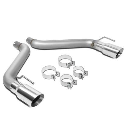 TUBERIA CATBACK AXELBACK - 16-18 CHEVY CAMARO 2.0L 3.6L - DUAL ROLLED TIP - FITS VEHICLES W/O FACTORY GM GROUND EFFECTS KIT - STAINLESS STEEL