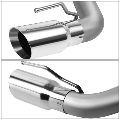 TUBERIA CATBACK AXELBACK - 16-18 CHEVY CAMARO 2.0L 3.6L - DUAL ROLLED TIP - FITS VEHICLES W/O FACTORY GM GROUND EFFECTS KIT - STAINLESS STEEL