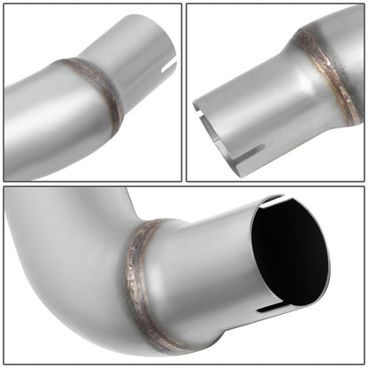 TUBERIA CATBACK AXELBACK - 16-18 CHEVY CAMARO 2.0L 3.6L - DUAL ROLLED TIP - FITS VEHICLES W/O FACTORY GM GROUND EFFECTS KIT - STAINLESS STEEL