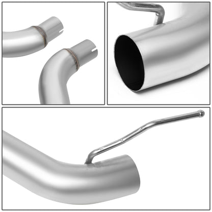 TUBERIA CATBACK AXELBACK - 16-18 CHEVY CAMARO 2.0L 3.6L - DUAL ROLLED TIP - FITS VEHICLES W/O FACTORY GM GROUND EFFECTS KIT - STAINLESS STEEL