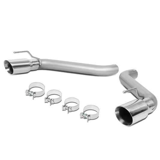 TUBERIA CATBACK AXELBACK - 16-18 CHEVY CAMARO 6.2L V8 - DUAL ROLLED TIP - FITS VEHICLES W/ SINGLE TIP EXHAUST - STAINLESS STEEL