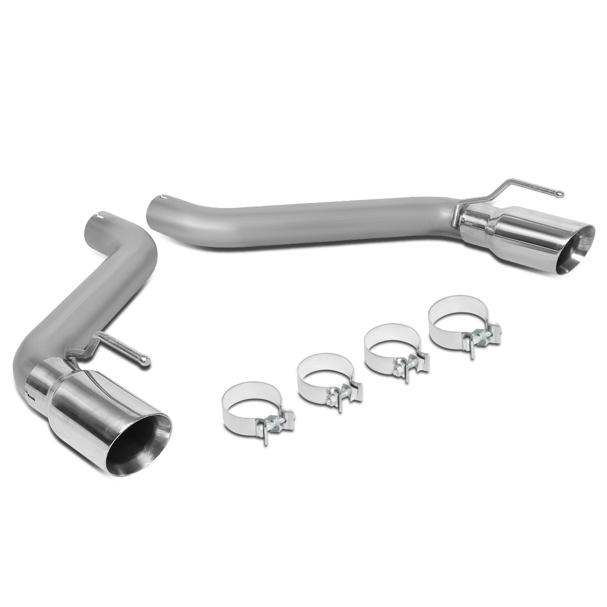TUBERIA CATBACK AXELBACK - 16-18 CHEVY CAMARO 6.2L V8 - DUAL ROLLED TIP - FITS VEHICLES W/ SINGLE TIP EXHAUST - STAINLESS STEEL