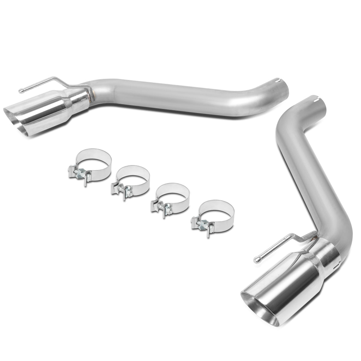 TUBERIA CATBACK AXELBACK - 16-18 CHEVY CAMARO 6.2L V8 - DUAL ROLLED TIP - FITS VEHICLES W/ SINGLE TIP EXHAUST - STAINLESS STEEL