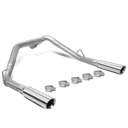 TUBERIA CATBACK AXELBACK - 09-13 CHEVY SILVERADO 1500 / GMC SIERRA 1500 6.2L V9 - DUAL ROLLED TIP - STAINLESS STEEL