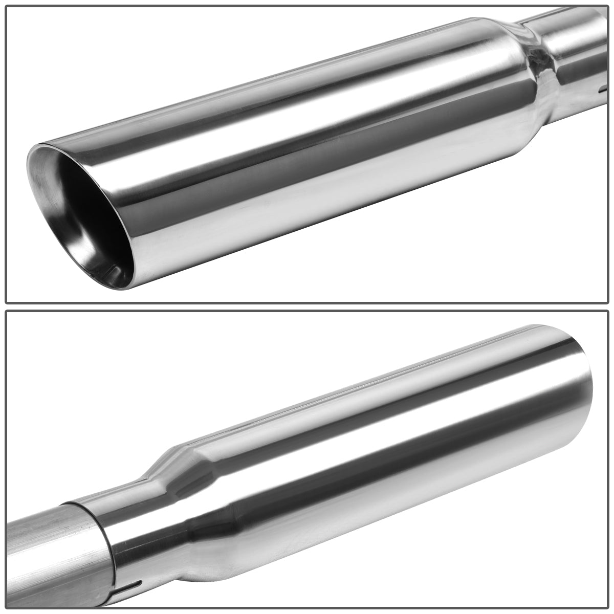 TUBERIA CATBACK AXELBACK - 09-13 CHEVY SILVERADO 1500 / GMC SIERRA 1500 6.2L V9 - DUAL ROLLED TIP - STAINLESS STEEL