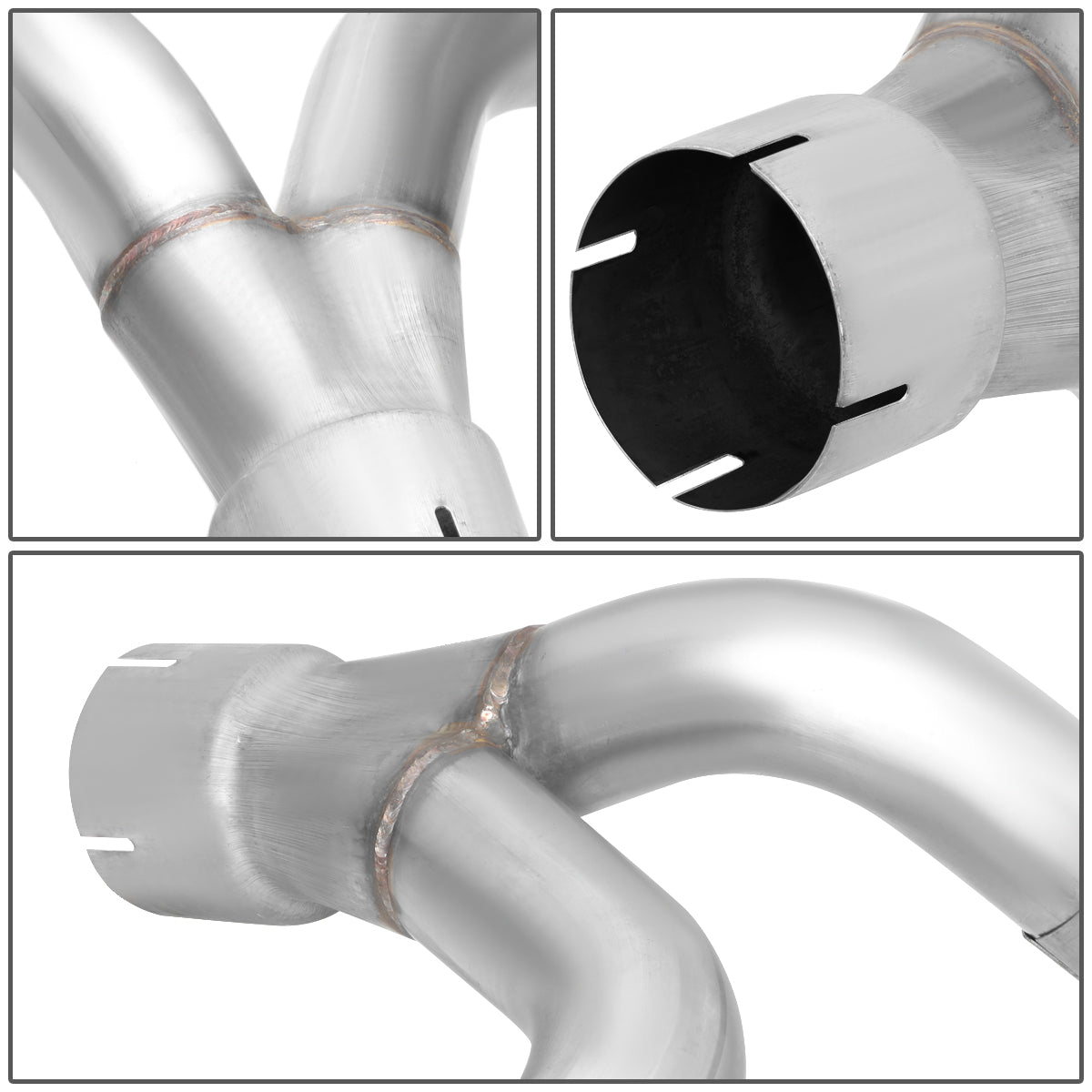 TUBERIA CATBACK AXELBACK - 09-13 CHEVY SILVERADO 1500 / GMC SIERRA 1500 6.2L V9 - DUAL ROLLED TIP - STAINLESS STEEL