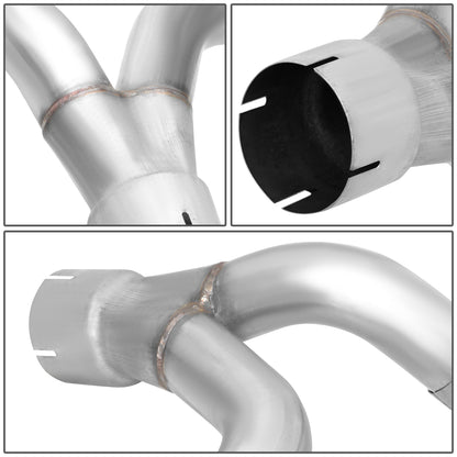 TUBERIA CATBACK AXELBACK - 09-13 CHEVY SILVERADO 1500 / GMC SIERRA 1500 6.2L V9 - DUAL ROLLED TIP - STAINLESS STEEL