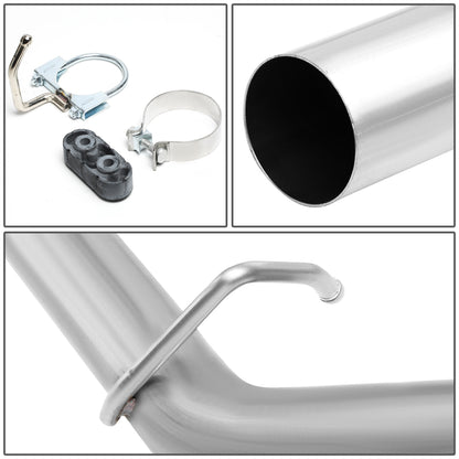 TUBERIA CATBACK AXELBACK - 09-13 CHEVY SILVERADO 1500 / GMC SIERRA 1500 6.2L V9 - DUAL ROLLED TIP - STAINLESS STEEL
