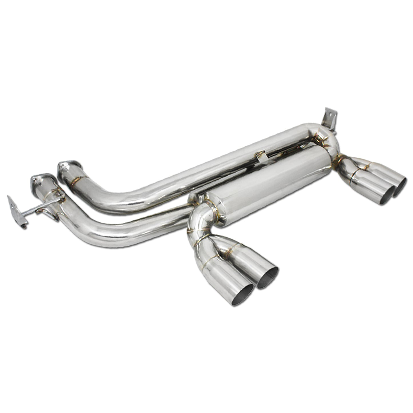 TUBERIA CATBACK AXELBACK - 99-06 BMW E46 M4 - QUAD TIP - STAINLESS STEEL