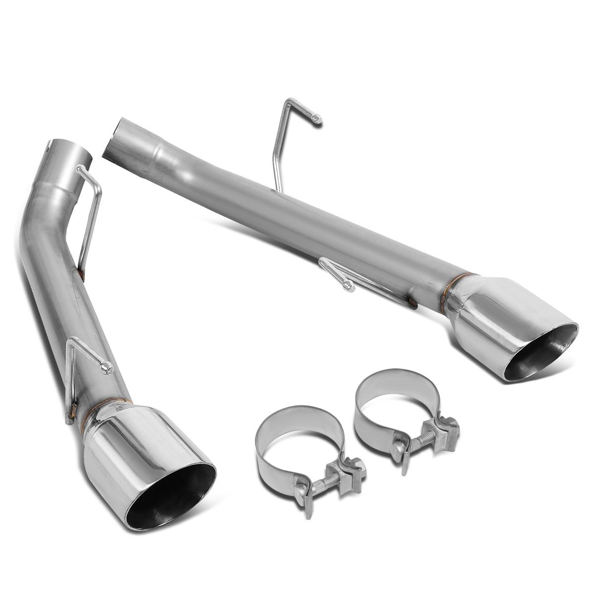 TUBERIA CATBACK AXELBACK - 05-10 FORD MUSTANG 4.6L / 5.4L - DUAL ROLLED TIP - STAINLESS STEEL