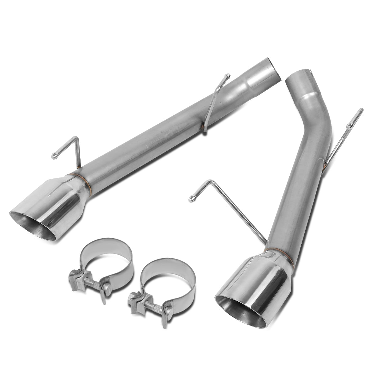 TUBERIA CATBACK AXELBACK - 05-10 FORD MUSTANG 4.6L / 5.4L - DUAL ROLLED TIP - STAINLESS STEEL