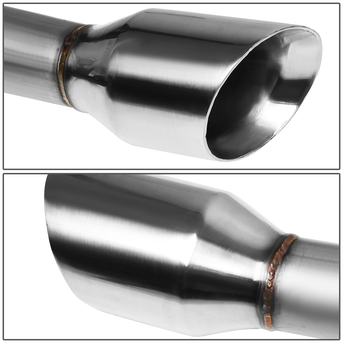 TUBERIA CATBACK AXELBACK - 05-10 FORD MUSTANG 4.6L / 5.4L - DUAL ROLLED TIP - STAINLESS STEEL