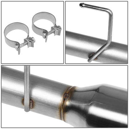 TUBERIA CATBACK AXELBACK - 05-10 FORD MUSTANG 4.6L / 5.4L - DUAL ROLLED TIP - STAINLESS STEEL