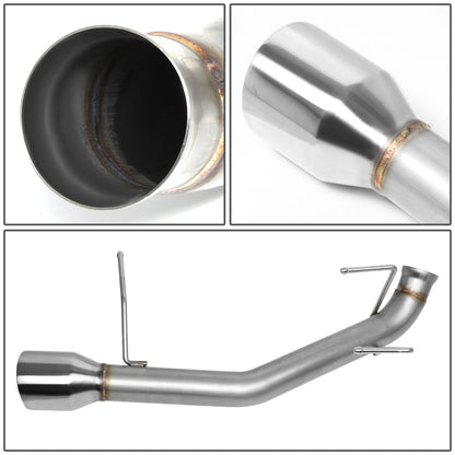 TUBERIA CATBACK AXELBACK - 11-14 FORD MUSTANG 3.7L V7 - DUAL ROLLED TIP - STAINLESS STEEL