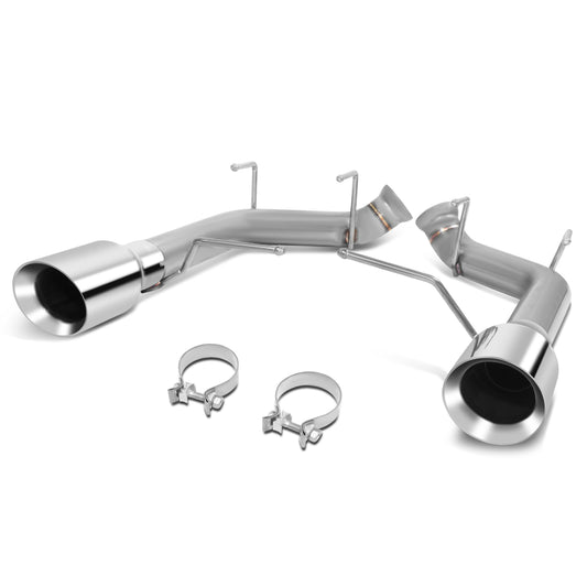 TUBERIA CATBACK AXELBACK - 11-14 FORD MUSTANG 5.0L 5.4L - DUAL ROLLED TIP - STAINLESS STEEL
