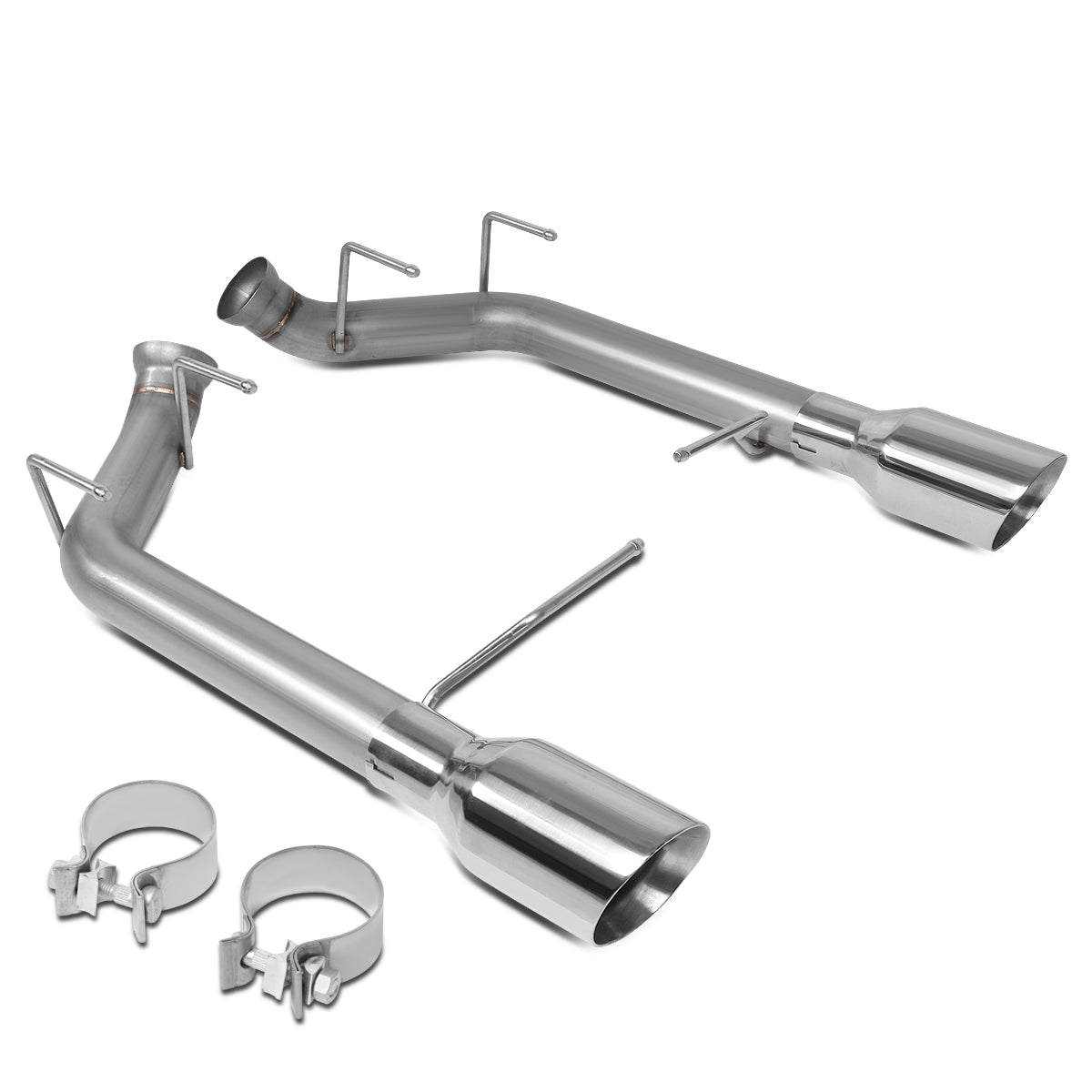 TUBERIA CATBACK AXELBACK - 11-14 FORD MUSTANG 5.0L 5.4L - DUAL ROLLED TIP - STAINLESS STEEL
