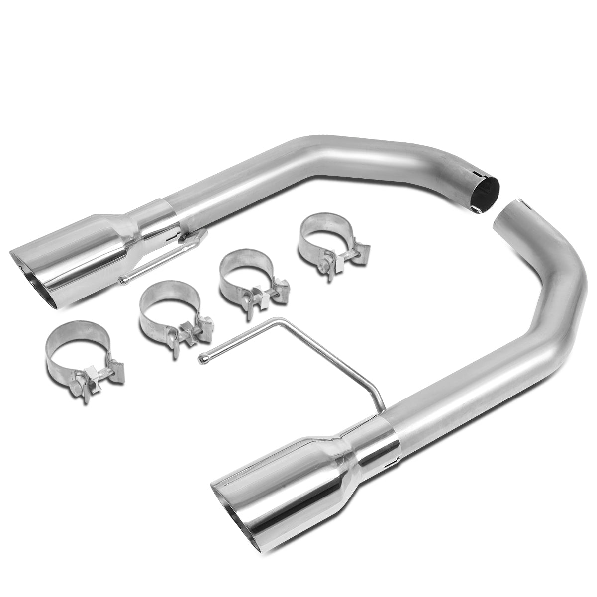 TUBERIA CATBACK AXELBACK - 15-17 FORD MUSTANG 2.3L ECOBOOST - DUAL ROLLED TIP - STAINLESS STEEL