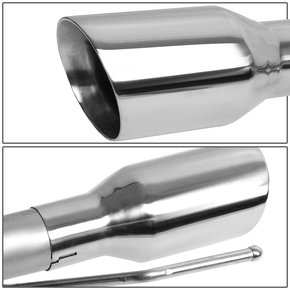 TUBERIA CATBACK AXELBACK - 15-17 FORD MUSTANG 2.3L ECOBOOST - DUAL ROLLED TIP - STAINLESS STEEL