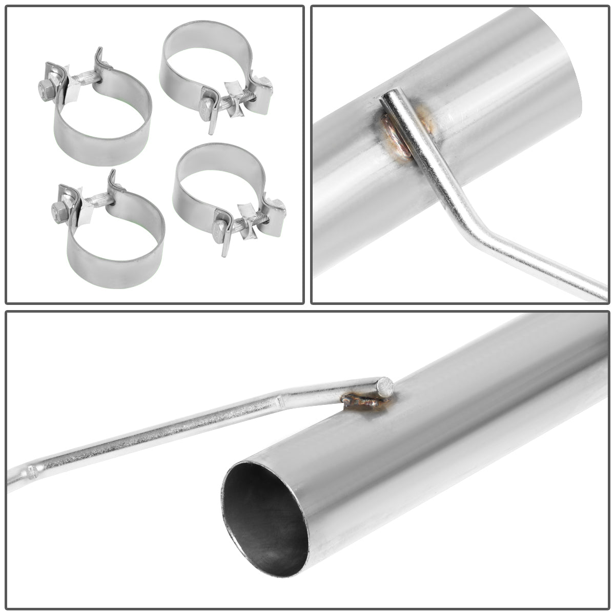 TUBERIA CATBACK AXELBACK - 15-17 FORD MUSTANG 2.3L ECOBOOST - DUAL ROLLED TIP - STAINLESS STEEL