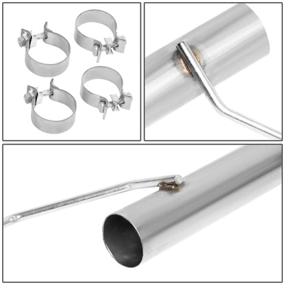 TUBERIA CATBACK AXELBACK - 15-17 FORD MUSTANG 2.3L ECOBOOST - DUAL ROLLED TIP - STAINLESS STEEL