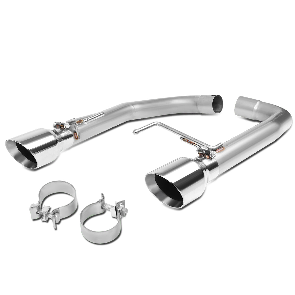 TUBERIA CATBACK AXELBACK - 15-17 FORD MUSTANG 5.0L - DUAL ROLLED TIP - STAINLESS STEEL