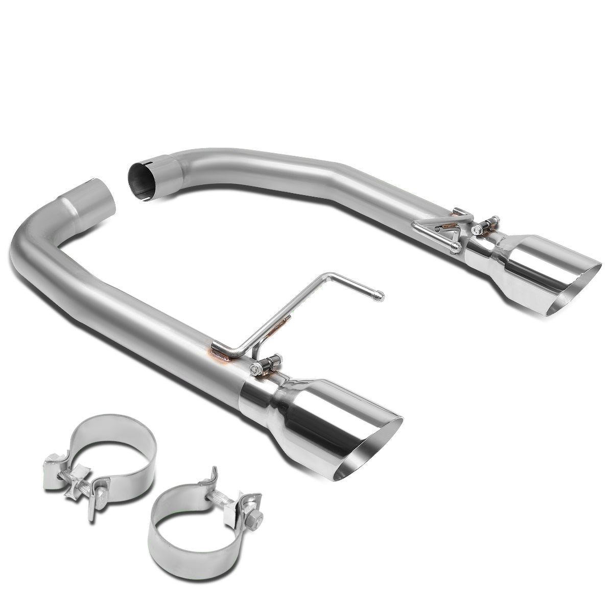 TUBERIA CATBACK AXELBACK - 15-17 FORD MUSTANG 5.0L - DUAL ROLLED TIP - STAINLESS STEEL