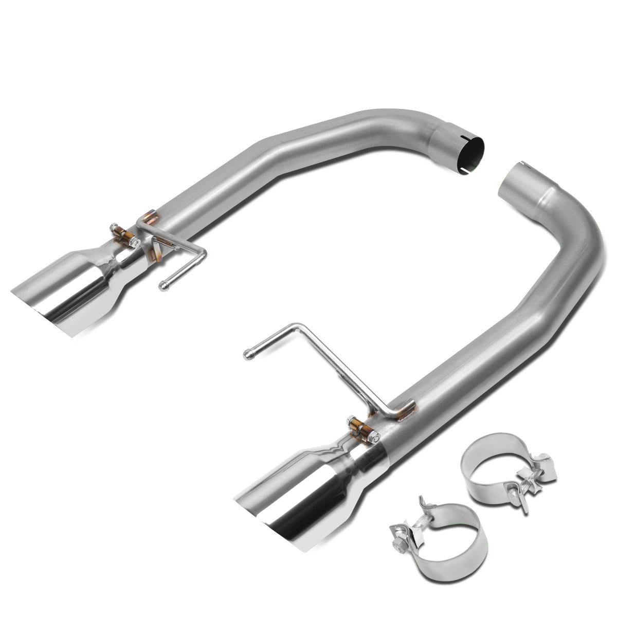 TUBERIA CATBACK AXELBACK - 15-17 FORD MUSTANG 5.0L - DUAL ROLLED TIP - STAINLESS STEEL