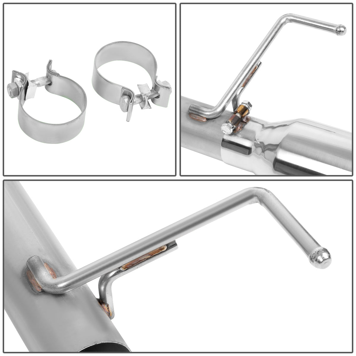 TUBERIA CATBACK AXELBACK - 15-17 FORD MUSTANG 5.0L - DUAL ROLLED TIP - STAINLESS STEEL