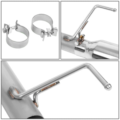 TUBERIA CATBACK AXELBACK - 15-17 FORD MUSTANG 5.0L - DUAL ROLLED TIP - STAINLESS STEEL